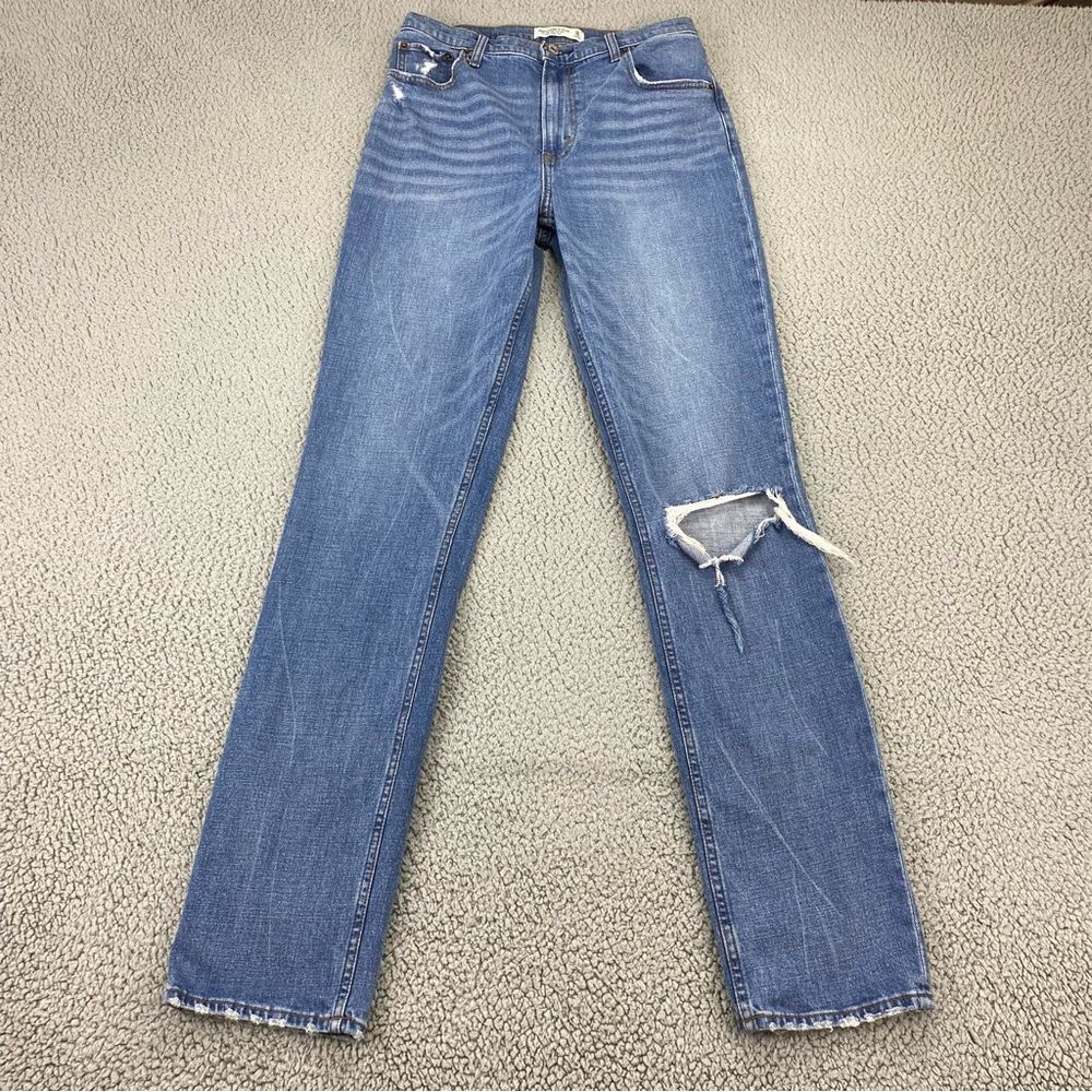Abercrombie & Fitch Blue Straight Leg Jeans